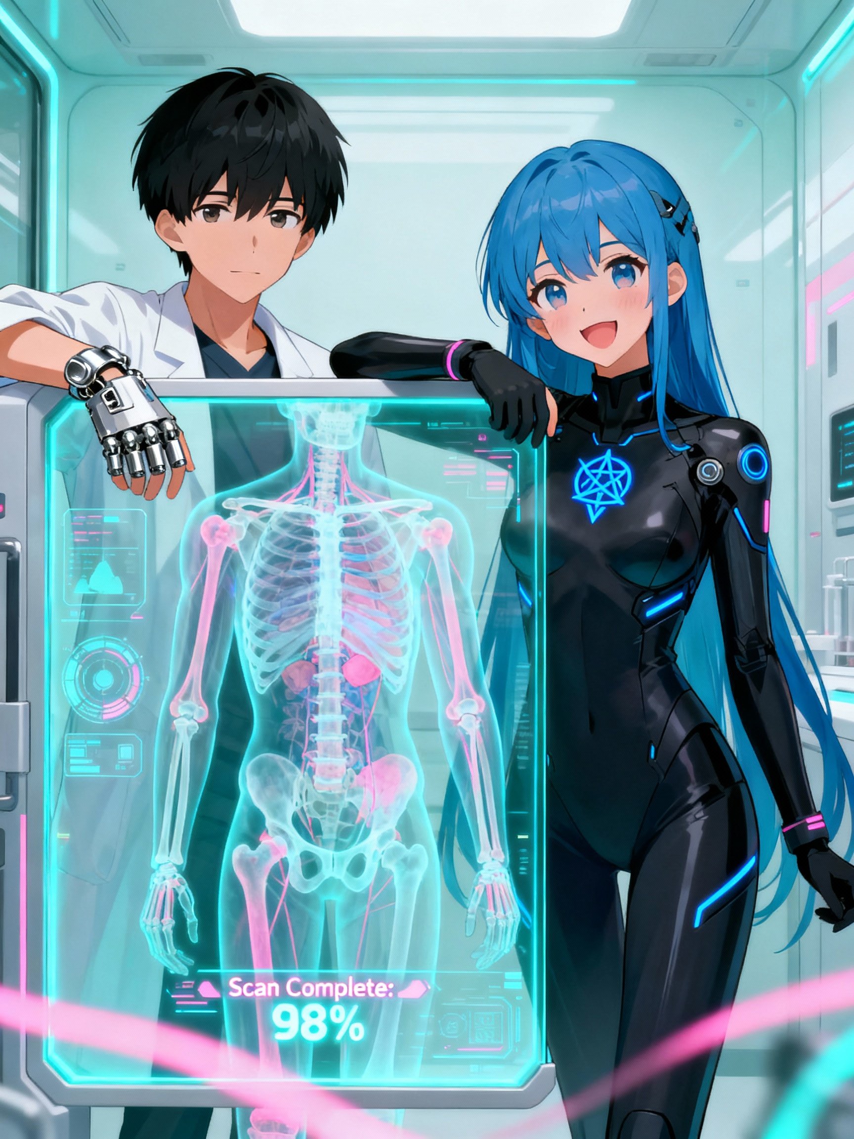 Vibrant anime-style illustration created by AI, featuring clean line art, stylized shading, and colorful aesthetic composition.